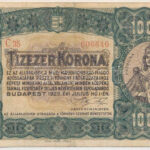 1923. 10.000K 'Orell Füssli Zürich' nyomdahely jelöléssel, piros sorozat-és sorszámmal 'C35 06640' T:III Adamo K42