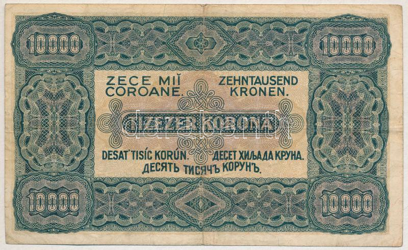 1923. 10.000K 'Orell Füssli Zürich' nyomdahely jelöléssel, piros sorozat-és sorszámmal 'C35 06640' T:III Adamo K42 - Image 2