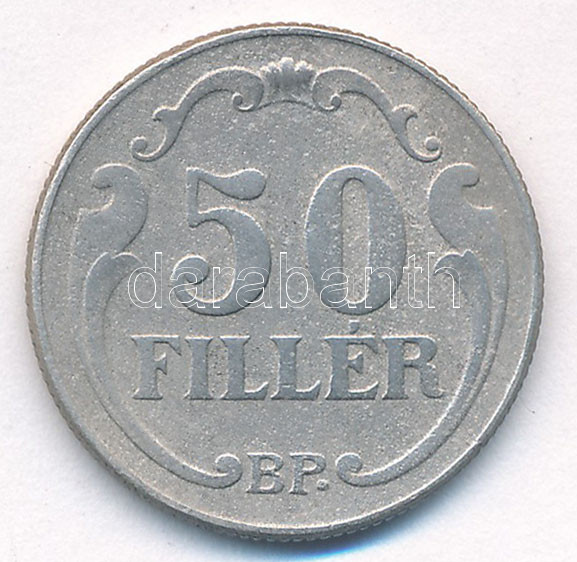1940. 50f Cu-Ni T:2 patina Adamo P5