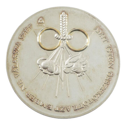 Bozó Gyula (1913-2004) 1995. 'Amit Isten összekötött, azt ember ne válassza szét' Ag kétoldalas emlékérme (36.1g/0.925/42,5mm) T:1- (eredetileg PP)