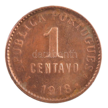 Portugália 1918. 1c bronz T:2- patina Portugal 1918. 1 Centavo bronze C:VF patina Krause KM#565