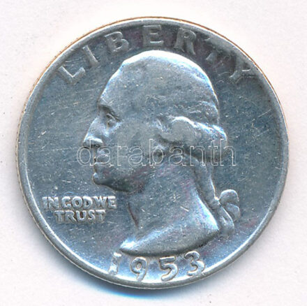 Amerikai Egyesült Államok 1953. 25c Ag T:2,2- USA 1953. 25 Cents Ag C:XF,VF Krause KM#164