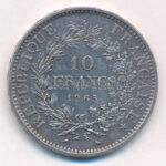 Franciaország 1965. 10Fr Ag 'Herkules csoport' T:1-,2 patina, ph. France 1965. 10 Francs Ag 'Hercules group' C:AU,XF patina, edge error Krause KM#932 - Image 2