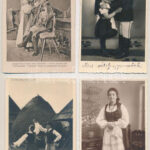 4 db RÉGI erdélyi népviseletes képeslap Székelyföldről / 4 pre-1945 Transylvanian folklore motive postcards from Tinutul Secuiesc