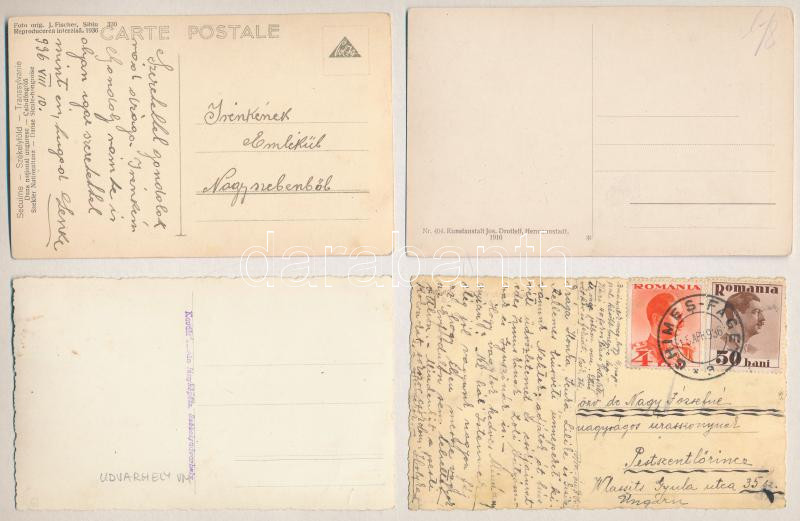 4 db RÉGI erdélyi népviseletes képeslap Székelyföldről / 4 pre-1945 Transylvanian folklore motive postcards from Tinutul Secuiesc - Image 2