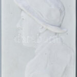 Herendi porcelán plakett. Csók István. Jelzett, biszkvit, hátulján kis lepattanás 9x14 cm