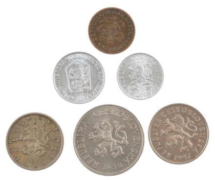 Csehszlovákia 1922-1963. 3h-5K (6xklf) T:1-,2 Czechoslovakia 1922-1963. 3 Haleru - 5 Korun (6xdiff) C:AU,XF