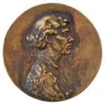 DN 'Férfi portré' bronz egyoldalas emlékérem (95mm) T:1-