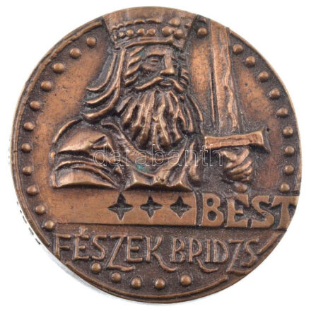 Várhelyi György (1942-) DN 'Best Fészek Bridzs' bronz egyoldalas emlékérem (64mm) T:1-