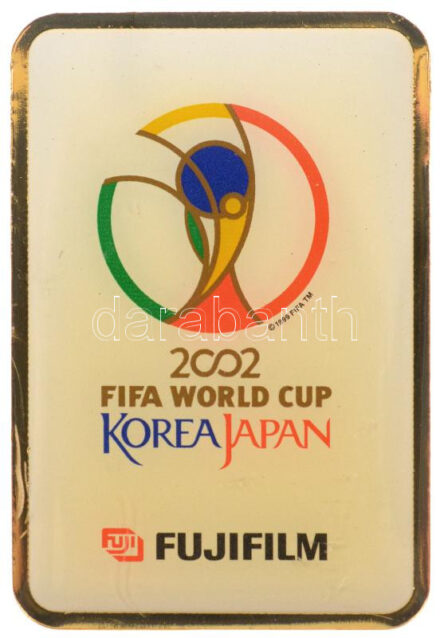 2002. 'FIFA Világkupa, Korea-Japán - Fujifilm' műgyantás fém kitűző (40x27mm) T:2