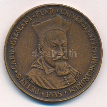 Kelemen Kristóf (1922-) 1985. 'MÉE Budapest / Pázmány Péter - Eötvös Lóránd' bronz emlékérem (42mm) T:1- Adamo BP16