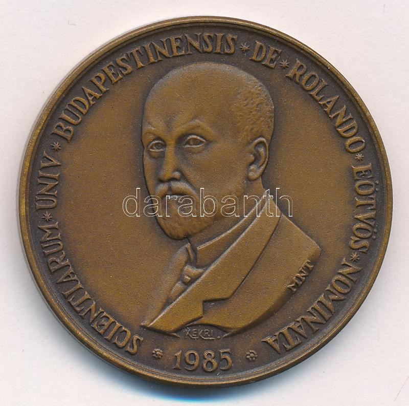 Kelemen Kristóf (1922-) 1985. 'MÉE Budapest / Pázmány Péter - Eötvös Lóránd' bronz emlékérem (42mm) T:1- Adamo BP16 - Image 2