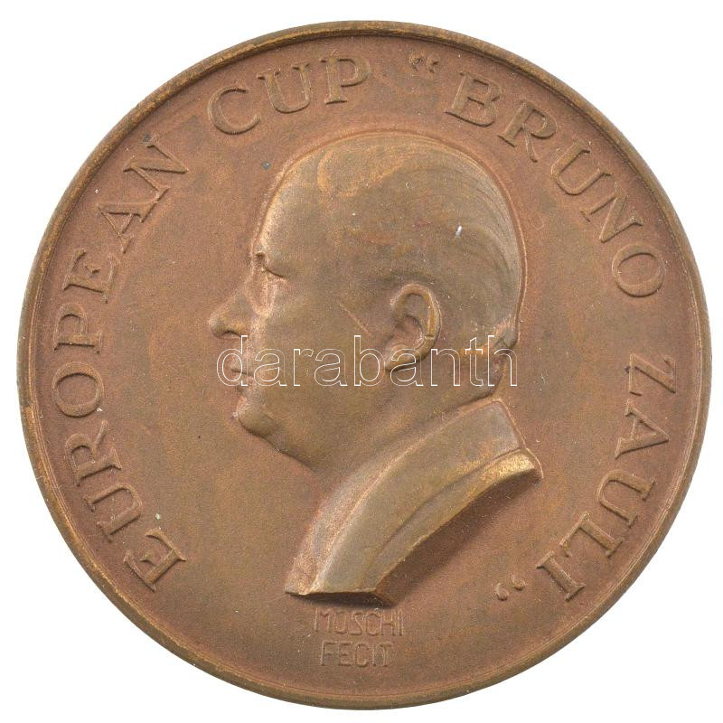 Szovjetúnió 1967. 'Európa Kupa Bruno Zauli' bronz kétoldalas emlékérem (50mm) T:1- Soviet Union 1967. 'European Cup Bruno Zauli' bronze two-sided commemorative medallion (50mm) C:AU