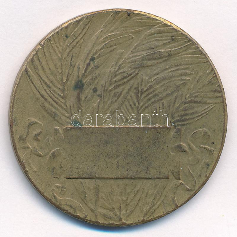 1912. 'Pénzintézeti Sportegyletek Szövetsége' bronz egyoldalas emlékérem (35mm) T:2 - Image 2