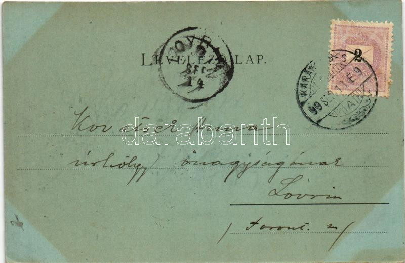 1899 (Vorläufer) Karánsebes, Caransebes; Philipphof este. M. Hecskó kiadása / night - Image 2