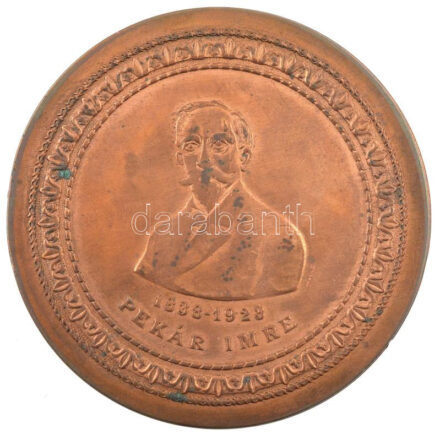 ~1950-1960. 'Pekár Imre 1838-1923 / Gabona Tröszt a gabonaipar szolgálatáért' kétoldalas bronz emlékérem (70mm) T:2 peremhiba