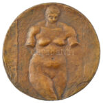 DN 'Női torzó' bronz egyoldalas emlékérem (120mm) T:1-