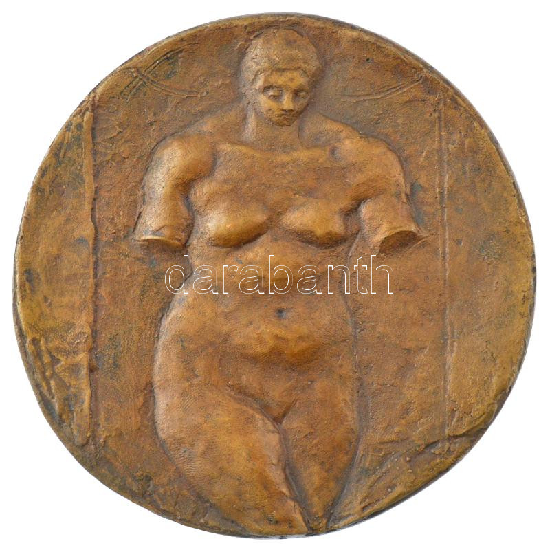 DN 'Női torzó' bronz egyoldalas emlékérem (120mm) T:1-