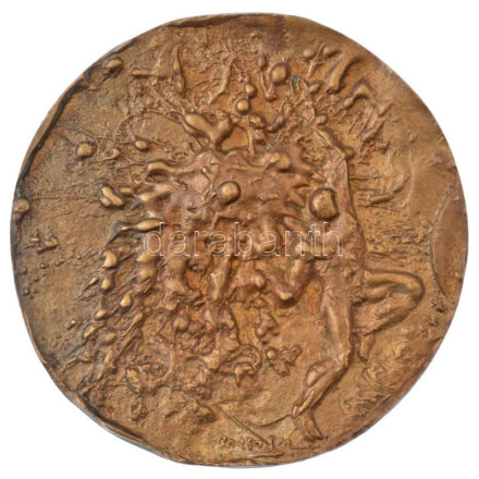 Borsos Miklós (1906-1990) DN '1950-1975 KFKI Intézeti Emlékérem Csarnai Imre' kétoldalas bronz emlékérem (125 mm) T:1-