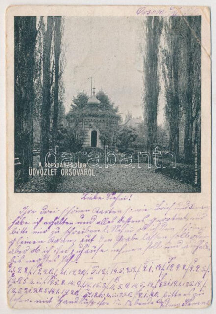1899 (Vorläufer) Orsova, Korona kápolna. Hutterer G. kiadása / chapel (r)