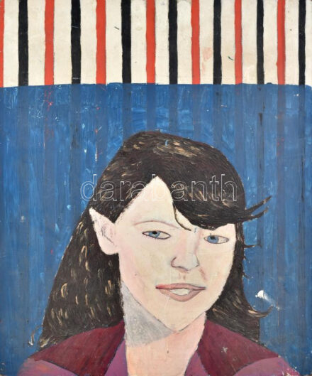 Jelzés nélkül: Női portré. Olaj, farost. 60x50 cm