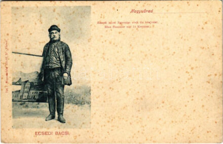 Nagyvárad, Oradea; Ecsedi bácsi egyszám csak tíz krajcár. Sonnenfeld Adolf kiadása / advertising postcard (EK)