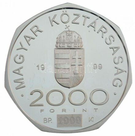 1999. 2000Ft Ag 'A 2000. évforduló' dísztokban, tanúsítvánnyal T:PP Adamo EM163