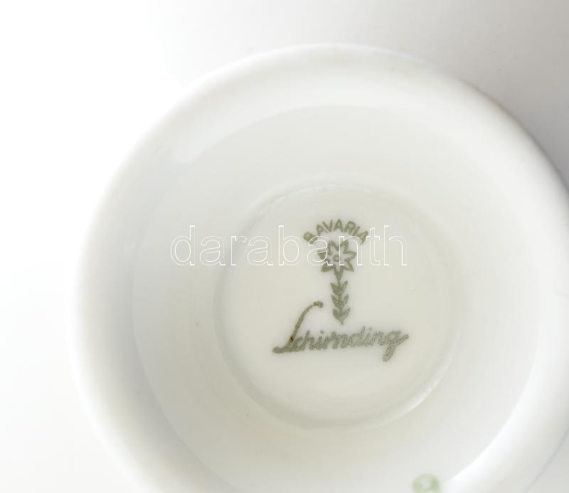 Schirnding Bavaria német porcelán csésze és alj. Matricás, jelzett, kis kopásnyomokkal, d: 10,5 - 15 cm - Image 2