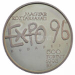 1993. 500Ft Ag 'Expo 96' kapszulában T:1 (eredetileg PP) fo., ujjlenyomat Adamo EM131
