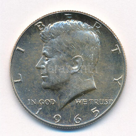 Amerikai Egyesült Államok 1965. 1/2$ Ag 'Kennedy' T:2 patina USA 1965. 1/2 Dollar Ag 'Kennedy' C:XF patina Krause KM#202a
