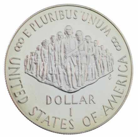 Amerikai Egyesült Államok 1987. 1$ Ag 'Az Egyesült Államok Alkotmányának 200. évfordulója' T:PP USA 1987. 1 Dollar Ag '200th anniversary of the Constitution' C:PP Krause KM#220
