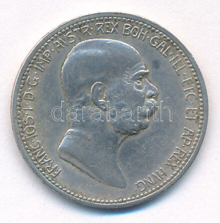 Ausztria 1908. 1K Ag 'Ferenc József - Jubileum' T:2 patina Austria 1908. 1 Corona Ag 'Franz Joseph - Jubilee' C:XF patina Krause KM#2808