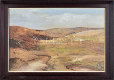 Hargitai Zsigmond (1942-2004): Dombok. Olaj, farost, jelzett. Dekoratív fakeretben. 40x60 cm