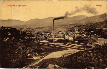 1909 Lupény, Lupeni; Kokszgyár művek, sodronypálya. W. L. 1701. / coke works, factory, wire path, ropeway transport (EK)