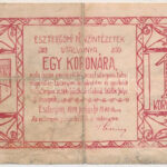 Esztergom 1919. június 10. 1K 'Esztergomi Pénzintézetek Utalványa' T:III- Adamo EST1.1