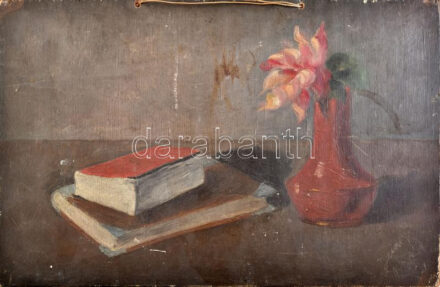 Szücsy S jelzéssel: Aradi csendélet. Olaj, rétegelt falemez. Kisebb felületi sérülésekkel, 21×32 cm