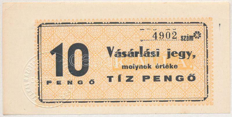 Debrecen DN 10P vásárlási jegy 'Közalkalmazottak Beszerzési Csoportja' T:I- Adamo DEB-5.1