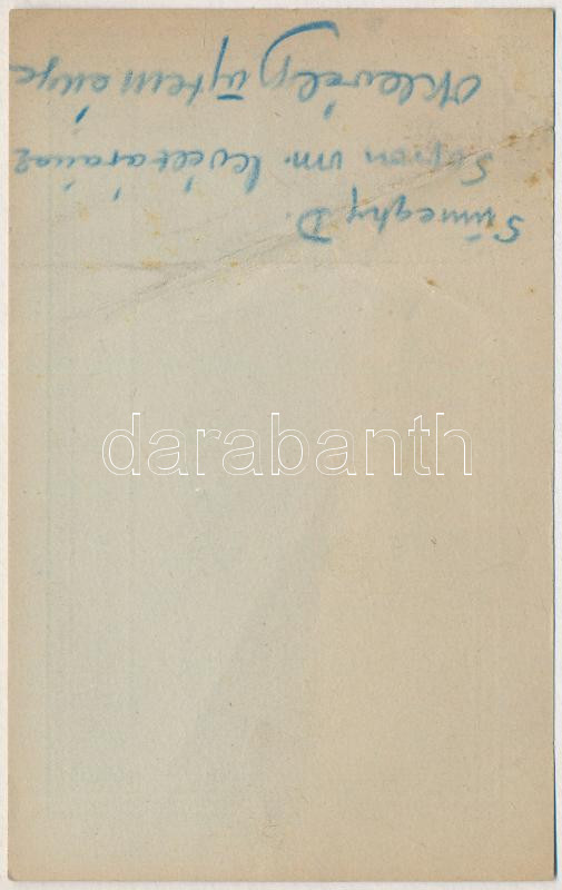 1919. 'A Soproni Munkás Gyermekbarát-Egyesület' sorsjegye 2K értékben, bélyegzéssel, hátoldalon kézírásos megjegyzéssel T:III - Image 2