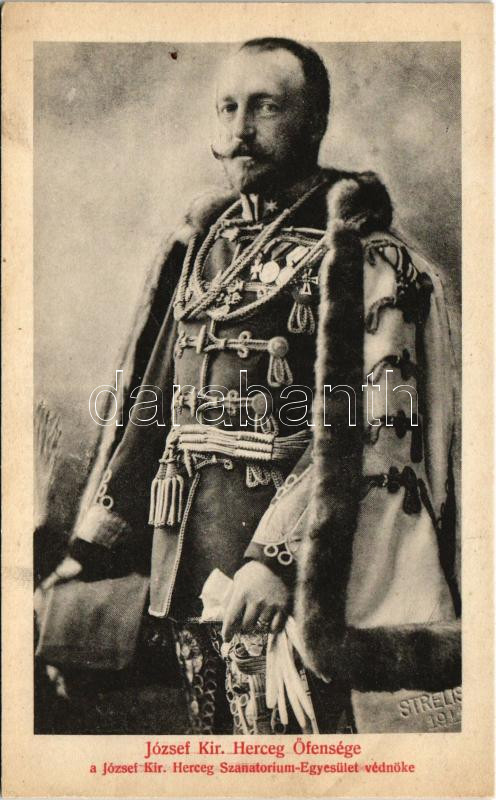 József kir. herceg Őfensége, a József Kir. Herceg Szanatórium Egyesület védnöke. Strelisky felvétele / Joseph August von Österreich