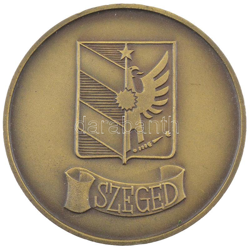DN 'Szeged' kétoldalas bronz emlékérem, Szign.:G (60mm) T:1- - Image 2