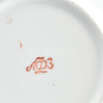 Lomonoszov szovjet porcelán csésze és alj. Matricás, jelzett, minimális kopással, d: 8 - 12 cm - Image 2