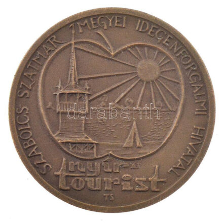 Tóth Sándor (1933-2019) DN 'Nyír Tourist / Nyírbátor' kétoldalas bronz emlékérem (40mm) T:1-
