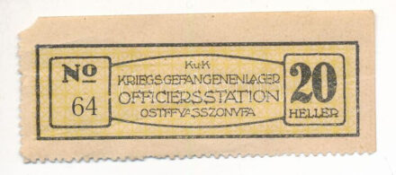 Ostffyasszonyfa / Hadifogolytábor 1916. 20h I. kiadás T:III Hungary / Ostffyasszonyfa / POW Camp 1916. 20 Heller 1st serie C:XF Adamo HHO-1.3