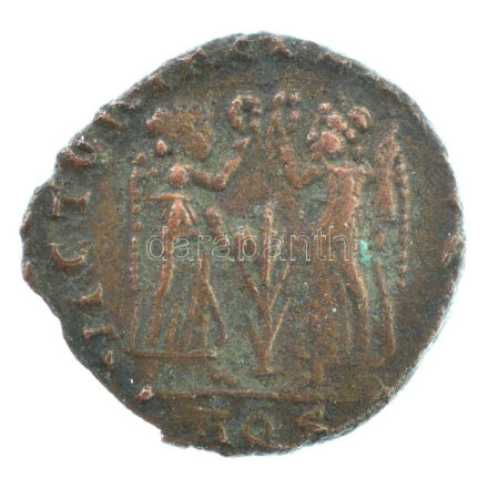 Római Birodalom / Aquileia / II. Constantius 347-348. AE4 bronz (1,25g) T:2 Roman Empire / Aquileia / Constantius II 347-348. AE4 bronze 'CONSTANT-IVS PF AVG / VICTORIAE DD AVGGQ NN - AQS' (1,25g) C:XF RIC VIII 86