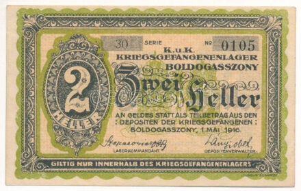 Boldogasszony / Hadifogolytábor 1916. május 1. 2f '30 0105' T:III Adamo HHB1.1