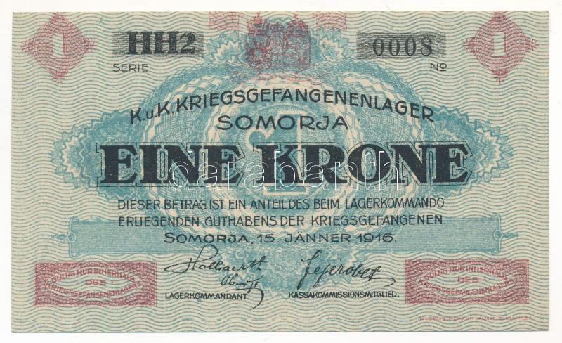 Somorja / Hadifogolytábor 1916.01.15. 1K 'HH2 0008' T:I- Adamo HHS1.4.1