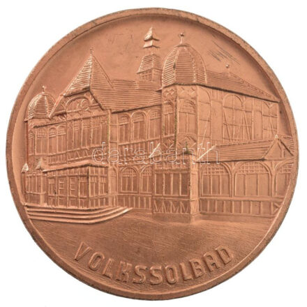 Német Demokratikus Köztársaság 1975. 'Volkssolbad / Bad Salzungen 1200 éves' kétoldalas bronz emlékérem (40mm) T:1- German Democratic Republic 1975. 'Volkssolbad / Bad Salzungen 1200 years' two-sided bronze commemorative medallion (40mm)