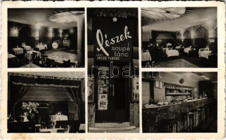 Kolozsvár, Cluj; Fészek mulató dancing bár, belső, Cégt. Incze Ferenc. Deák Ferenc utca 53. / nightclub, dance club, interior (fl)
