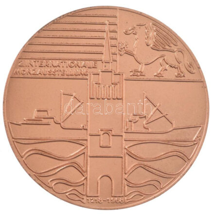 Német Demokratikus Köztársaság 1968. '750 éves Rostock' kétoldalas bronz emlékérem (42mm) T:1- German Democratic Republic 1968. 'Rostock is 750 years old' two-sided bronze commemorative medallion (42mm) C:AU