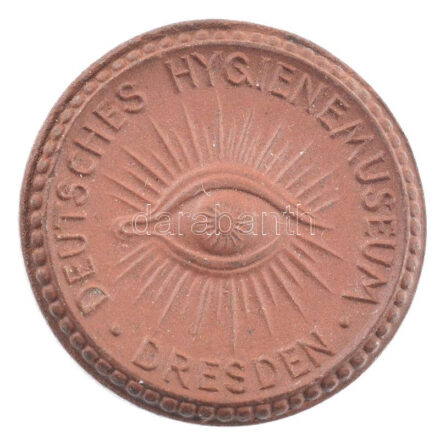 Német Demokratikus Köztársaság ~1970-1980. 'Német Higiéné Múzeum' kétoldalas Meissen kerámia emlékérem (29mm) T:1- German Democratic Republic ~1970-1980. 'Deutsches Hygienemuseum' two-sided Meissen ceramic commemorative medallion